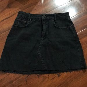 Black jean skirt